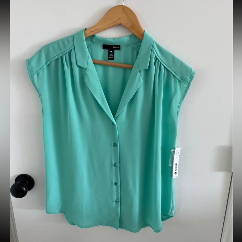 New women’s Aqua top - tank top blouse - size small